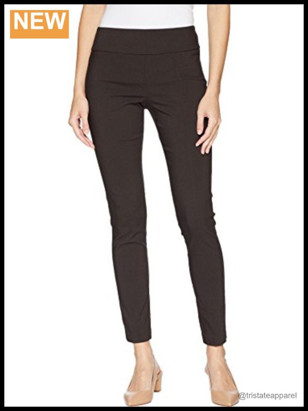 Elliott Lauren Control Stretch Pull-On Ankle Pants Slim High Rise